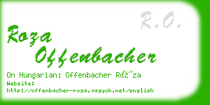 roza offenbacher business card